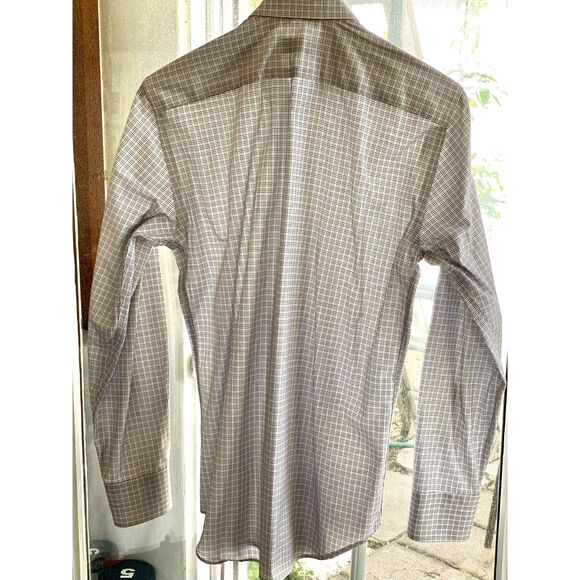 Canali Multi Color Fine Stripe Cotton Plaid Button Down Shirt IT Size 38 = US 15 - Picture 8 of 8